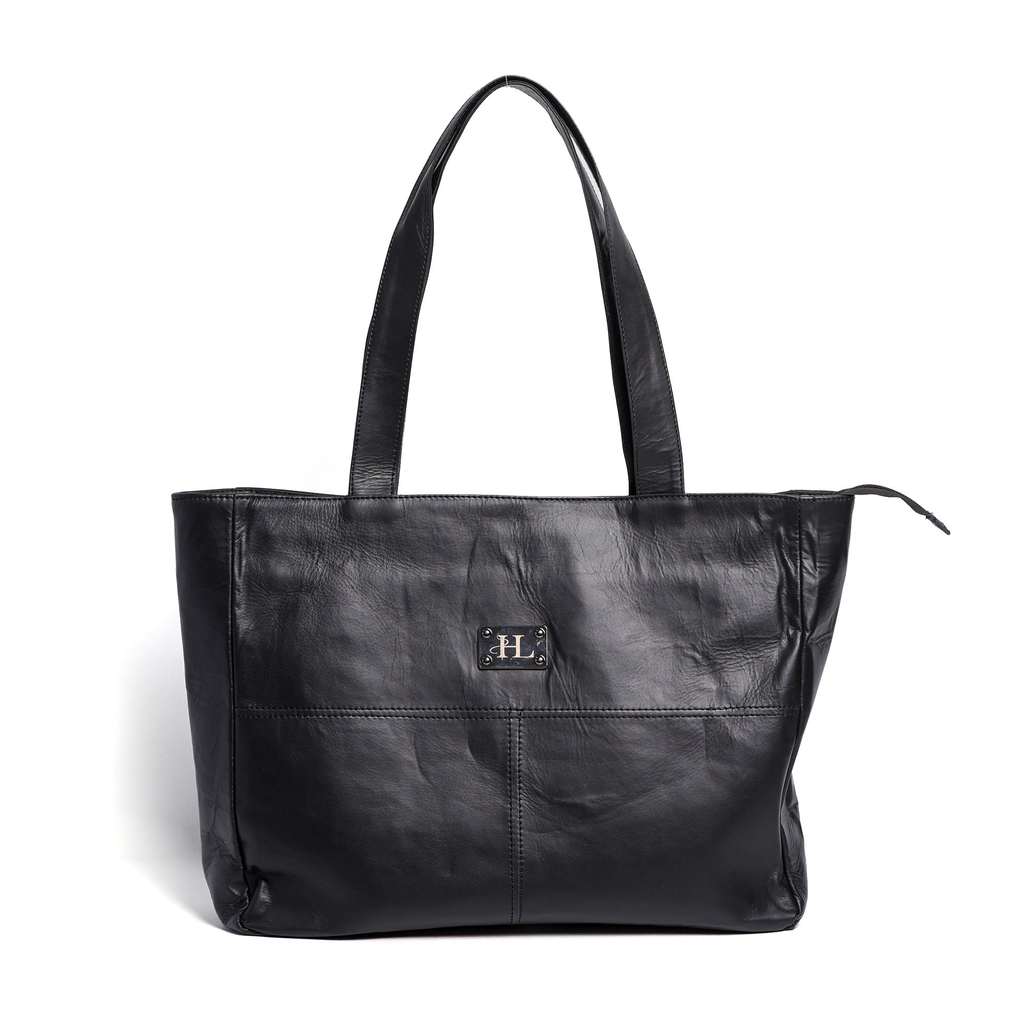 Black Tote Bag Finish Leather - Main Image