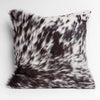 Brown & White Hair-on Leather Cushion