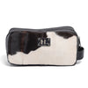 Black & White Toiletry Bag Hair-on Leather For Men & Women