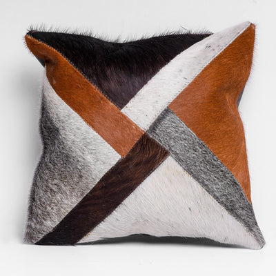 Multi Straps Hair-on Leather Cushion
