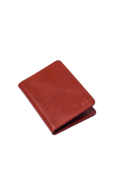 Passport Wallet Brown by Hammi Leathers