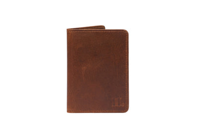 Passport Wallet Brown by Hammi Leathers