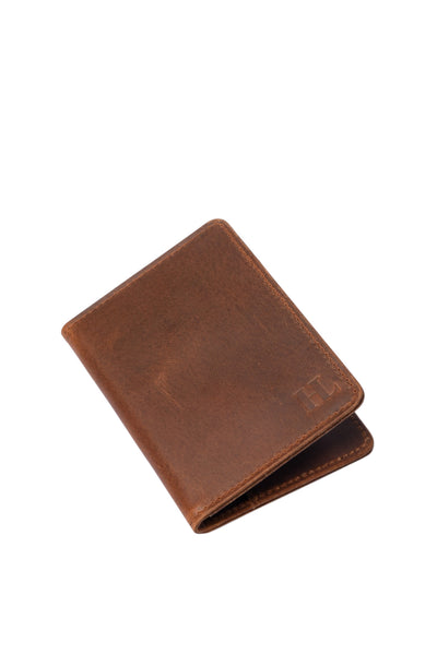 Passport Wallet Brown by Hammi Leathers