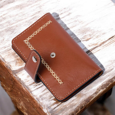 Timeless Leather Brown Wallet by Hammi Leathers
