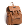 Camel Tan Travel Finished Leather Backpack