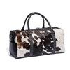Black & White Hair-on Leather Duffle Bag