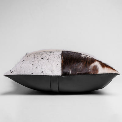 Brown Multi-Color Hair-on Leather Cushion