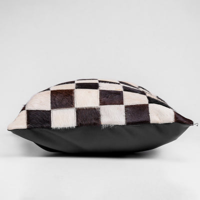 Chess Hair-on Leather Cushion
