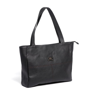 Black Tote Bag Milt Leather