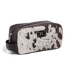 Brown & White Toiletry Bag Hair-on Leather For Men & Women