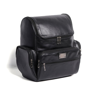Black Finished Leather Backpack