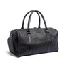 Black Braided Leather Duffle Bag
