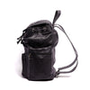 Black Travel Milt Leather Backpack