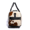 Brown & White Hair-on Leather Duffle Bag
