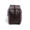 Brown Finished Leather Toiletry Bag For Men & Women