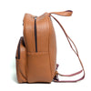 Camel Tan Finished Leather Mini Backpack
