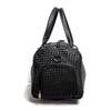 Black Braided Leather Duffle Bag