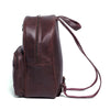 Brown Finished Leather Mini Backpack