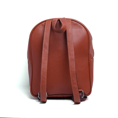 Dark Tan Milt Leather Mini Backpack