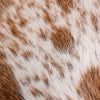 Tan & White Hair-on Leather Cushion