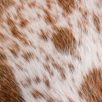 Tan & White Hair-on Leather Cushion