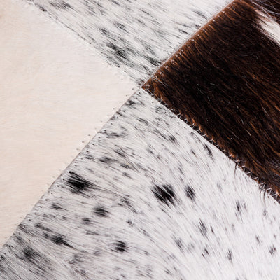 Brown Multi-Color Hair-on Leather Cushion