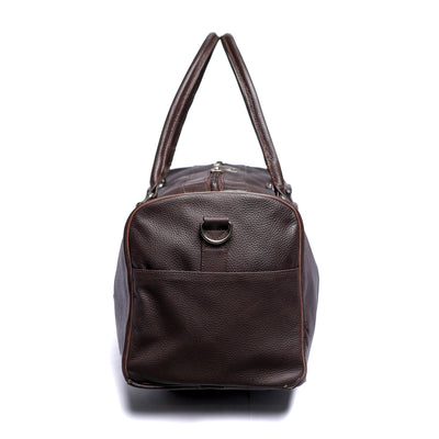 Brown Finished Leather Duffle Bag