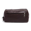 Brown Finished Leather Toiletry Bag For Men & Women