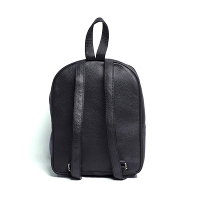 Black Milt Leather Mini Backpack