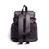 Black Travel Milt Leather Backpack