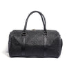 Black Braided Leather Duffle Bag