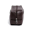 Brown Finished Leather Toiletry Bag For Men & Women