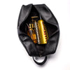 Black Braided Leather Duffle Bag