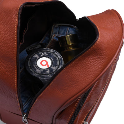 Dark Tan Milt Leather Mini Backpack