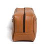 Camel Tan Milt Leather Toiletry Bag For Men & Women