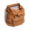 Camel Tan Travel Finished Leather Backpack
