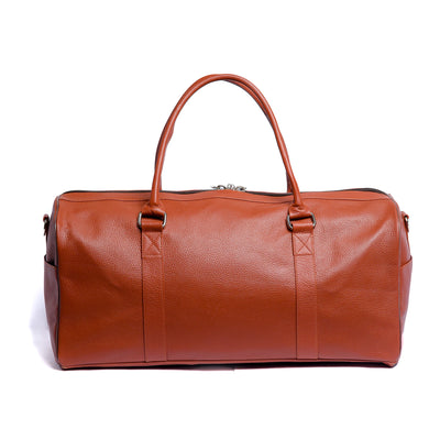 Tan Milt Leather Duffle Bag