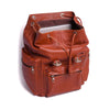 Dark Tan Travel Milt Leather Backpack