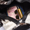 Black & White Hair-on Leather Duffle Bag