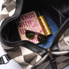 Grey & White Patch Hair-on Leather Duffle Bag