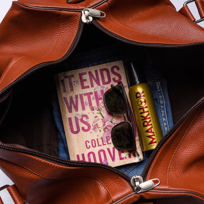 Tan Milt Leather Duffle Bag