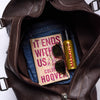 Brown Finished Leather Duffle Bag